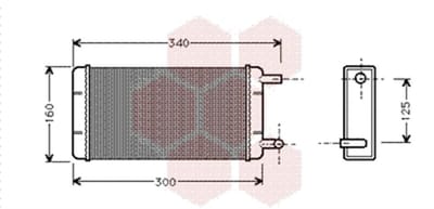 Van Wezel - KACHEL RADIATEUR VOOR MERCEDES BENZ BUS 207-410 1977-1995 0018357601
