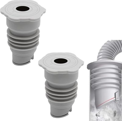 2x Universele Afvoerstop met Klep voor Wasmachine en Keukensifon - Anti-Geur en Lekkagevrij