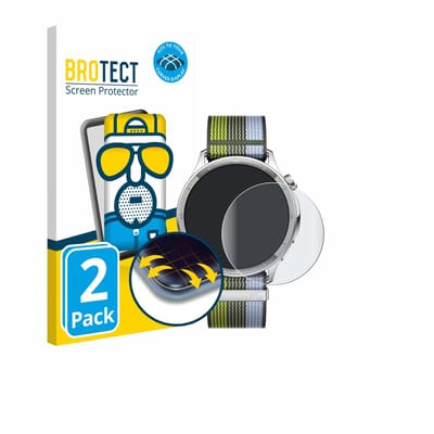 BROTECT - Screenprotector voor Oppo Watch S - Folie Beschermfolie matte volledig dekking 2 Stuks