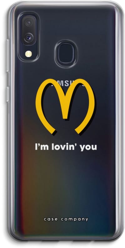 Case Company® - Hoesje geschikt voor Samsung Galaxy A40 hoesje - I'm lovin' you - Soft Cover Telefoonhoesje - Bescherming aan alle Kanten en Schermrand