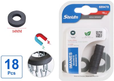 Decopatent - 18 Stuks Super sterke Magneten - Rond - 13.5x13.5mm - Zwarte magneten - Neodymium magneet sterk - Magneten koelkast - Whiteboard magneten - Kleine magneetjes - Mini magneetjes - Platte magneet - Koelkastmagneten - Koelkast magneten