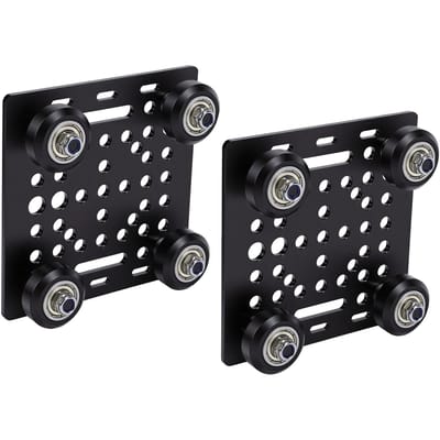 2 Pièces Poulie en Profilé d'Aluminium avec 4 Roues Pleines en POM Rainure en V 2040 Plaque de Portique pour Machine CNC Imprimante 3D