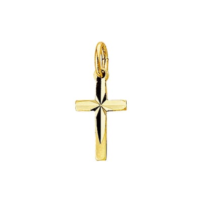 hanger kruis mat gediamanteerd 14K geelgoud 4005451