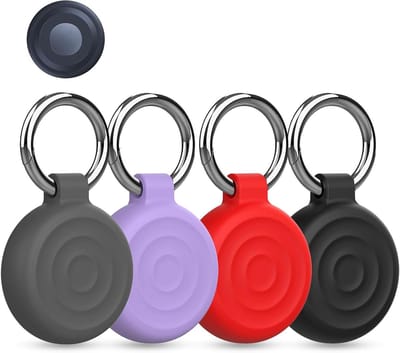 Beschermhoesjes Moto Tag - Tracker Hoesjes - Voorwerpen Traceren - Schokbestendig Siliconen - 4 Stuks - Zwart Rood Paars Grijs