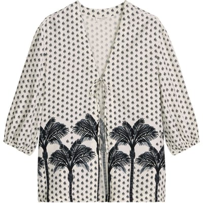 Marc O'Polo Vrouwen Strandshirt Palm Border Geo