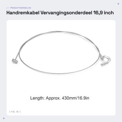 Dailygoods- Handremkabel 430 mm - Remkabelset - Remkabel Aanhanger - Rem Buiten kabel - Schokbestendig - Vervangingsonderdeel 6G91-2780-PC