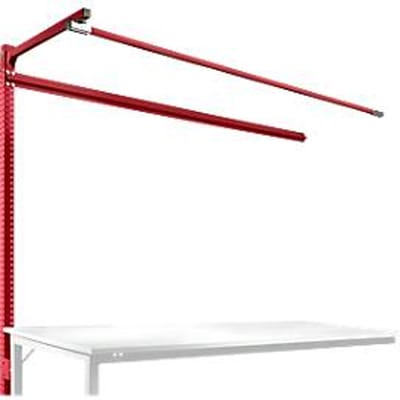Opbouwframe met giek, Aanbouwtafel STANDAARD werktafel-/werkbank UNIVERSAL/PROFI, 2000 mm, robijnrood