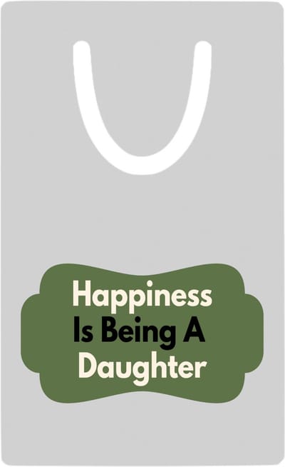 Hacebo® - happiness is being a daughter metalen boekenlegger - Dochter - de liefste dochter - verjaardag - cadeautje voor dochter - dochter artikelen - kado - geschenk Bladwijzer boekenleggers - 7.6 cm x 5cm