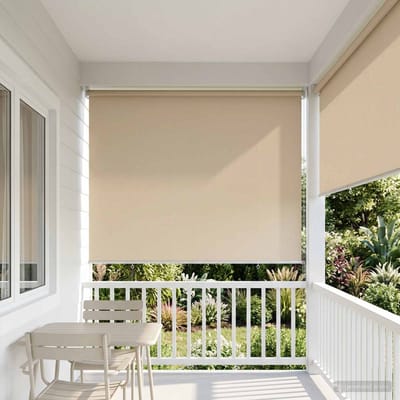 vidaXL Buitenrolgordijn UV-bescherming Beige 140 x 230 cm (B x H)