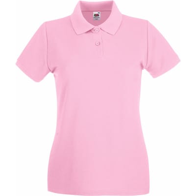 Fruit Of The Loom Vrouwen Dames-Fit Premium Poloshirt Met Korte Mouwen (Licht Rose)