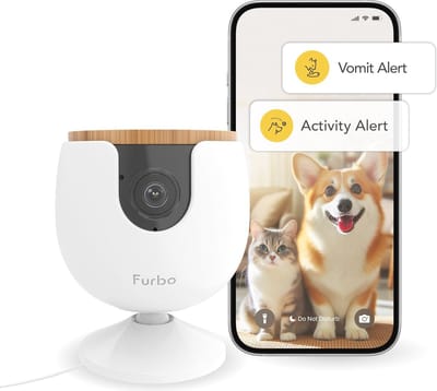 Mini Huisdiercamera met Beveiligingspakket - 2-Weg Audio, Kleuren Nachtzicht en Dieren Monitoring