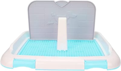 Hondentoilet Puppy - Kattenbak Training - Zindelijkheid Training - Dubbele Laag Systeem - 46 cm - Blauw