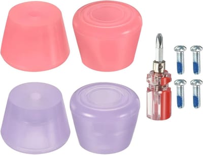 2 Paar Rolstoel/Quad Skate Teen Remstops (82A Rubber) - Inclusief Schroevendraaier