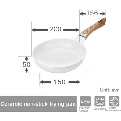 Mini Witte Keramische Koekenpannen Verdikte Omeletpan Anti-aanbak Eierpannenkoek Steak Kookpan Ham pannen Ontbijtmaker Kookgerei white