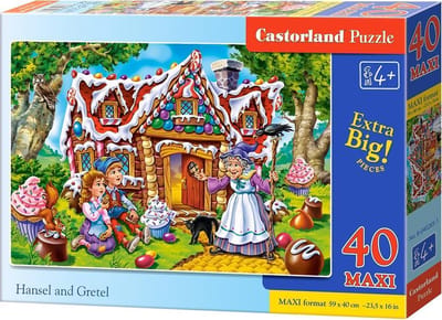 Castorland Hansel and Gretel MAXI – Puzzel – 40 stukjes – Extra grote stukken – Premium kwaliteit – Beide kanten gecoat