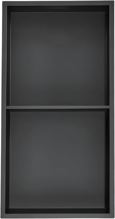 Douchenis - Wandnis - Inbouwnissen - Voor Badkamer & Douche - RVS - Zwart - 33 × 64 cm