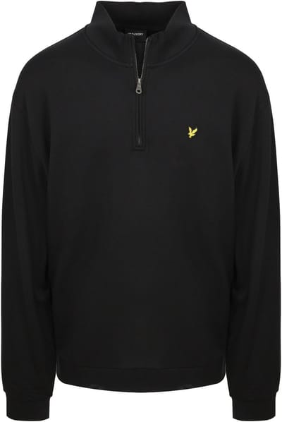 Lyle & Scott Plussize Sweat Half Zip Zwart - Maat 4XL - Heren - Quarter zip