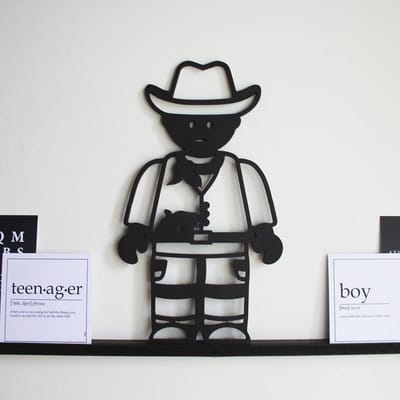 FBRK. Geometrische Cowboy L - Wood