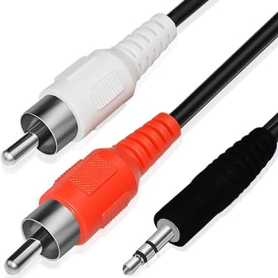 Dailygoody - 3.5 mm Jack naar 2 x RCA Kabel - 150 cm - HiFi Stereo Adapter
