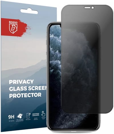 Rosso Privacy Screen Protector Geschikt voor de Apple iPhone 11 Pro Max - 9H Gehard Glas - Case Friendly Tempered Glass - Eenvoudige Installatie