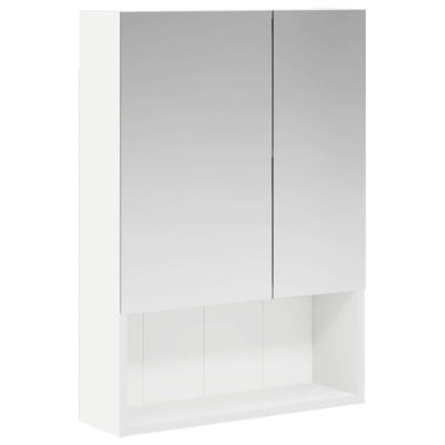 vidaXL - Badkamerspiegelkast - Wit - 50 - x - 14,5 - x - 70 - cm - Bewerkt - hout