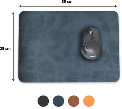Muismat BEN - Antislip - Nacht Blauw - Gerecycled leerafval - Duurzaam