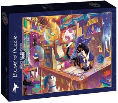 Wizard Cat Bookshop Puzzel 1000 Stukjes