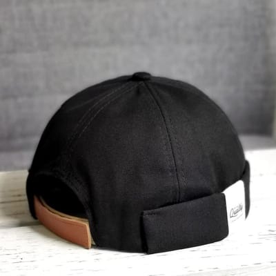 Retro Verhuurdershoed Zomer Dunne Randloze Melon Leer Hoed Vrouwelijke Koppel Hip hop Verhuurdershoed Koude Hoed (55-60cm) black