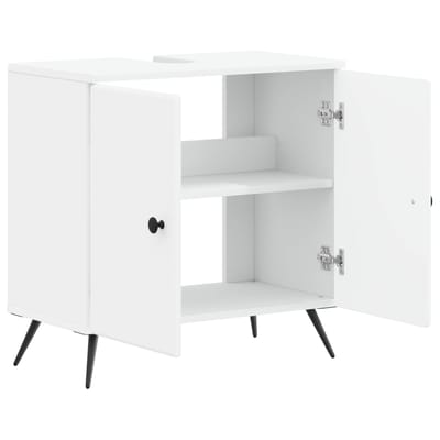 vidaXL - Wastafel - kabinet - voor - de - badkamer - BREDA - Wit - 59,5 - x - 31,5 - x - 59 - cm