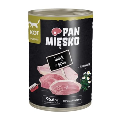 Voordeelpakket: 36x400g Pan Mięsko Cat kalkoen met gans natvoer voor katten