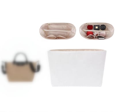 Een binnentas - Organiser geschikt voor Longchamp energy, Bag Organiser geschikt voor Longchamp energy, Organiser geschikt voor Longchamp energy , Purse Organiser, Wit-S