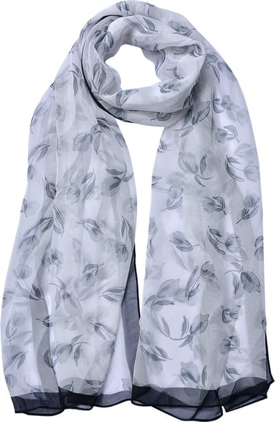 Juleeze Sjaal Dames Print 50x160 cm Wit Synthetisch