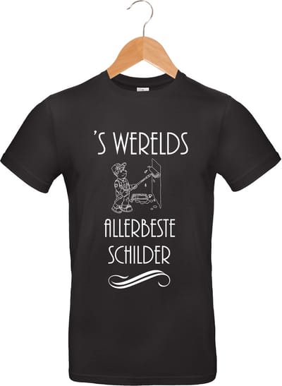Mijncadeautje T-shirt - 's Werelds beste Schilder - unisex Zwart (maat M)