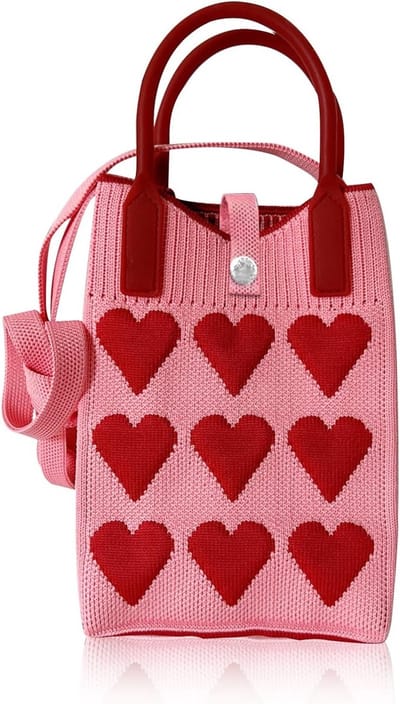 Schattige Hartvormige Telefoon Tas voor Meisjes, Multifunctionele Schoudertas voor Mobiele Telefoons, Ideaal voor Kinderen en Dagelijks Gebruik