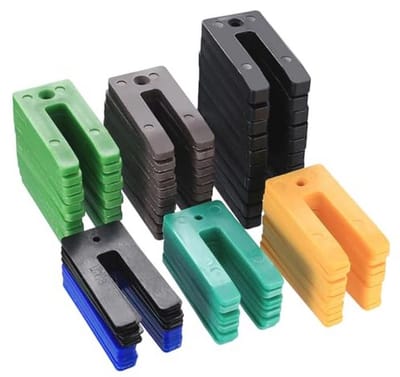 60 stuks Kunststof Afstandhouders voor Nivellering en Ondersteuning - 1, 1,5, 3,2, 5, 6,4, 10 mm