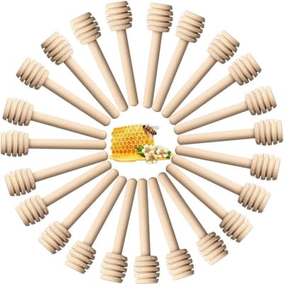 Honingstokje, honingraat, mini honing, jam, lepelstokjes, 8 cm, honinglepel, honingspiraal voor honingglazen, hoonpartij