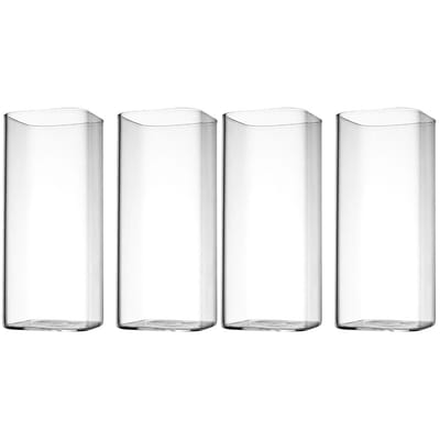 Dailygoods- Drinkglazen 4 Stuks - Borosilicaatglas - Temperatuurbestendig - Waterglazen - Champagneglazen - Maat 13,3 cm x 6 cm x 6 cm - Glazen
