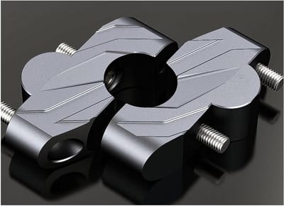 Stuurverhogers Motorfiets - Stuur Riser - Comfortabeler Rijden - Verstelbare Zithouding - 1 Paar - Titanium