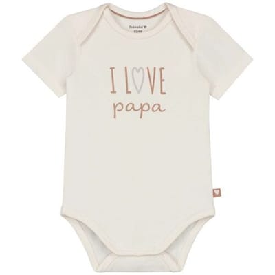 Prénatal romper i love papa White 50/56 unisex