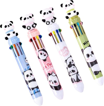 10-in-1 Intrekbare Multicolor Balpen - 10 Kleuren in Één Pen voor School en Kantoor