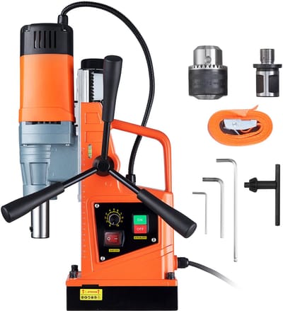 Magneetboormachine, 1550 W, 1,57 Inch Boordiameter, 2922 Lbf/13000 N, Draagbare Elektrische Magneetboormachine met Variabel Toerental, 500 Rpm voor Doe-Het-Zelvers