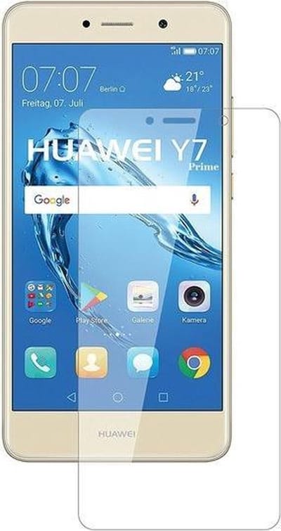 Geschikt voor Huawei Y7 Prime Tempered glass / Beschermglas / Glazen screenprotector 2.5D 9H