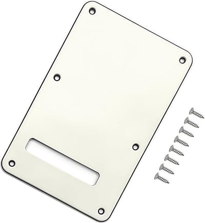 Vintage Witte Gitaar Achterplaat voor Stratocaster Tremolo Cavity Cover, Geschikt voor ST Elektrische Gitaren met 6 Schroeven, Duurzaam en Stijlvol Ontwerp