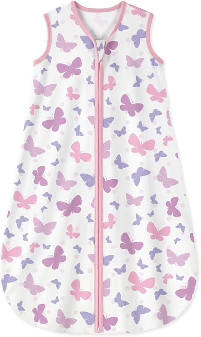 Slaapzak voor baby's, zomer, 0,5 TOG-waarde - 84 cm/12-18 maanden, 100% katoen, zomerslaapzak, babyslaapzak voor jongens, meisjes en pasgeborenen