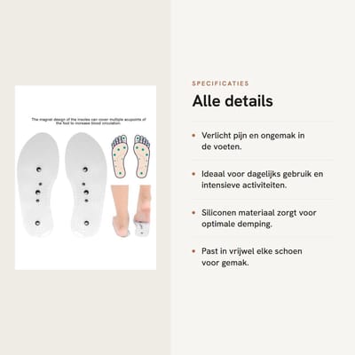Dailygoods- Inlegzolen Siliconen - Hielspoor Zooltjes - Steunzolen Platvoet - Inlegzolen Heren - Inlegzolen Dames - Verlicht Vermoeidheid