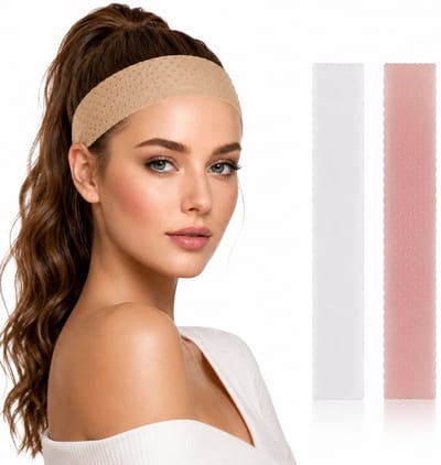 Guardian Beauty Anti Slip Pruik Band - Siliconen - Wig Grip - Verstelbare Klittenband - 2 stuks - Roze & Transparant Wit