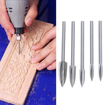 Dailygoods- Houtsnijwerk Mes Set - Graveerboor - Multifunctioneel Gereedschap - Precisiewerk - 5 Stuks - Lichtgewicht 35g - Graveerset