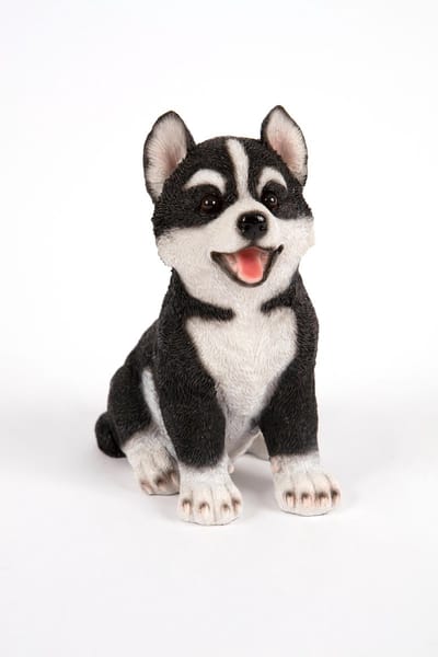 Hamac Puppie Siberische Husky - 9 x 13,5 x 16 cm - Zwart/Wit