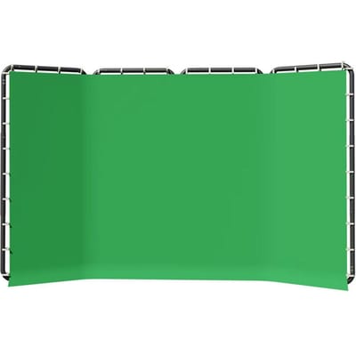 2.4x4M  7.87x13.12FT Grote Opvouwbare Achtergrondstandaard Heavy Duty met Groene Achtergrond Groenscherm Achtergrondkit met
