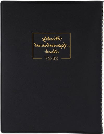 Afsprakenagenda A4 - Weekplanner Agenda - Tijd Beheer - 15 Minuten Intervallen - 21.8 x 29 cm - Zwart